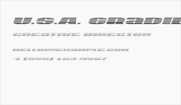 U.S.A. Gradient Italic Business Card