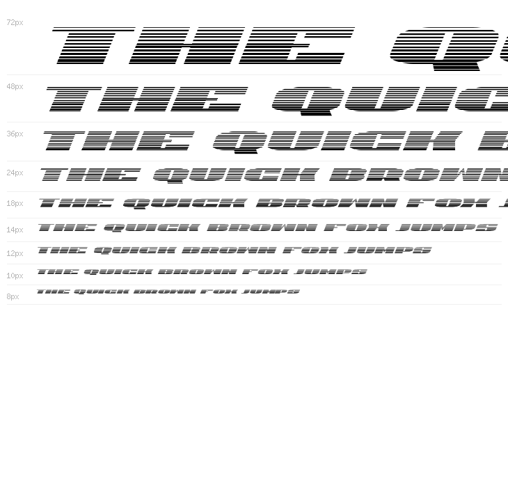 U.S.A. Gradient Italic Waterfall