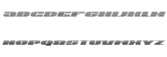 U.S.A. Gradient Italic Font LOWERCASE