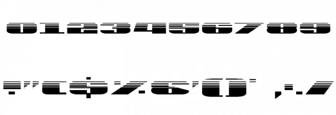 U.S.A. Gradient Font OTHER CHARS