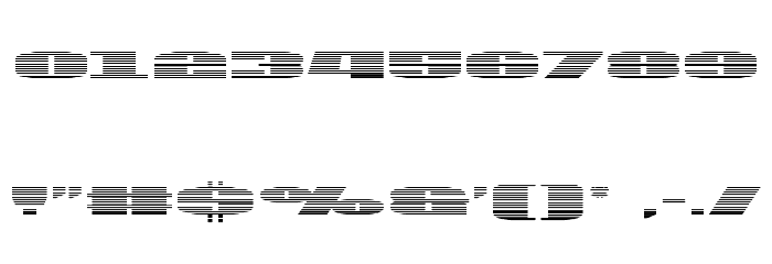U.S.A. Gradient Font OTHER CHARS