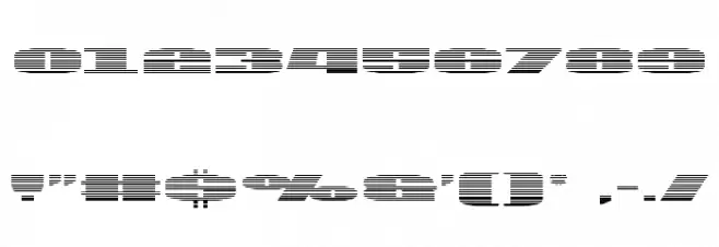 U.S.A. Gradient Font OTHER CHARS