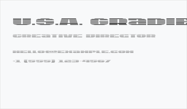 U.S.A. Gradient Business Card
