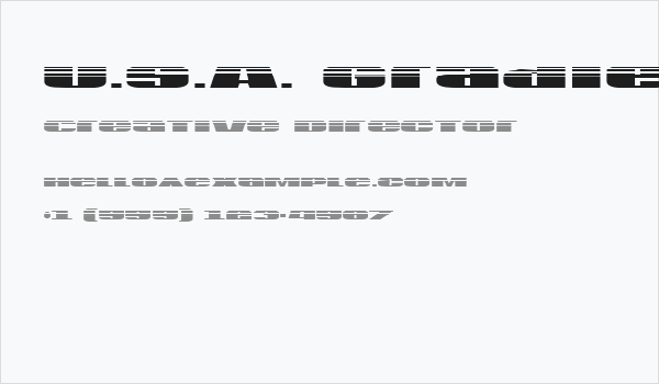 U.S.A. Gradient Business Card