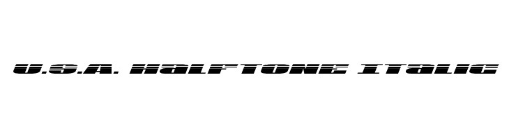 U.S.A. Halftone Italic फ़ॉन्ट