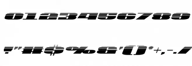 U.S.A. Halftone Italic Font OTHER CHARS