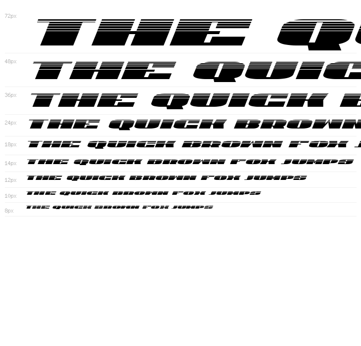 U.S.A. Halftone Italic Waterfall