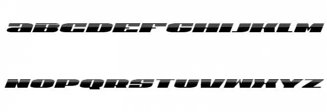 U.S.A. Halftone Italic Font Litere mici