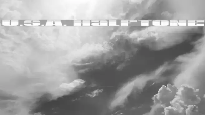 U.S.A. Halftone Font examples