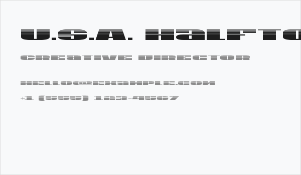 U.S.A. Halftone Business Card