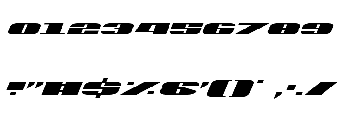 U.S.A. Italic Font OTHER CHARS