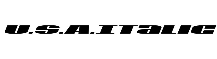 U.S.A. Italic  Free Fonts Download