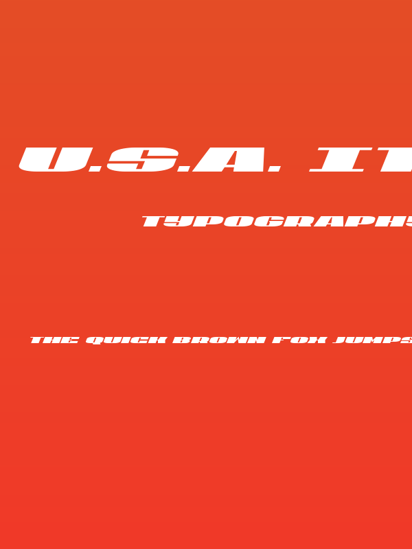 U.S.A. Italic Poster