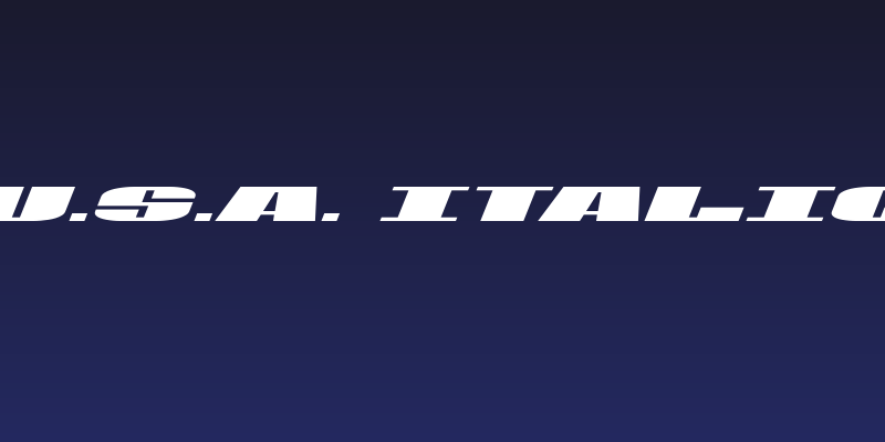 U.S.A. Italic Social Header