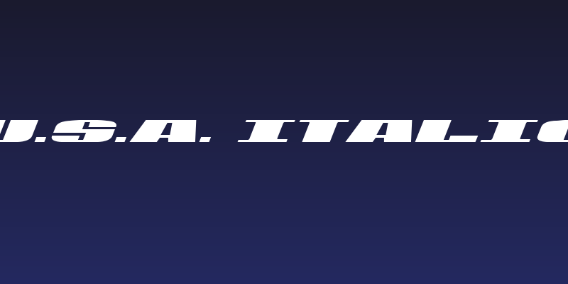U.S.A. Italic Social Header