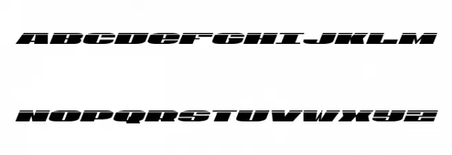 U.S.A. Laser Italic Шрифта ВЕРХНИЙ