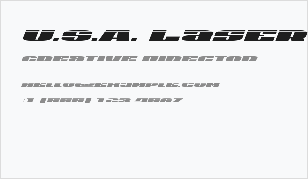 U.S.A. Laser Italic Business Card