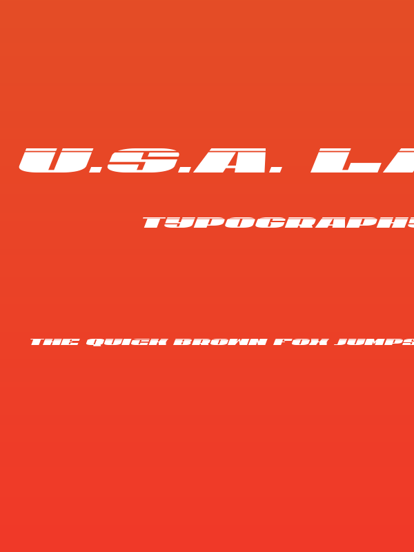 U.S.A. Laser Italic Poster