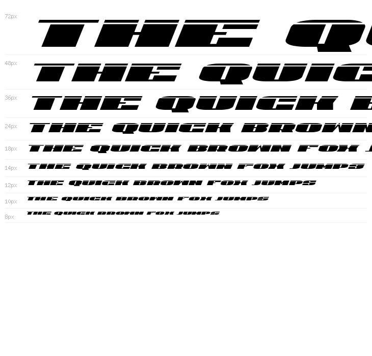 U.S.A. Laser Italic Waterfall