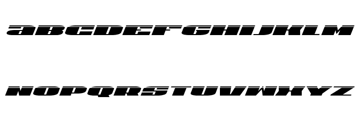 U.S.A. Laser Italic Font LOWERCASE