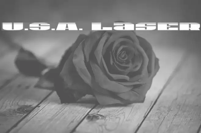 U.S.A. Laser Font examples