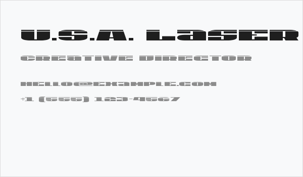 U.S.A. Laser Business Card