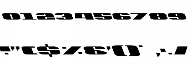 U.S.A. Left フォント その他の文字