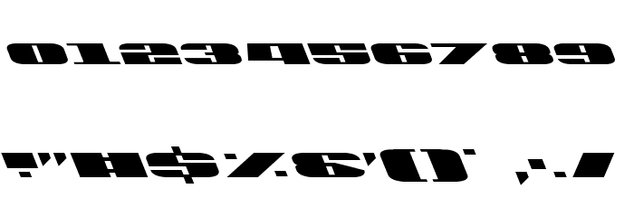 U.S.A. Leftalic Font OTHER CHARS