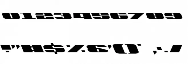 U.S.A. Leftalic Font OTHER CHARS