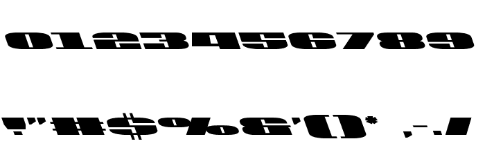 U.S.A. Leftalic Font OTHER CHARS