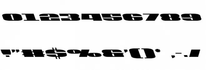 U.S.A. Leftalic Font OTHER CHARS