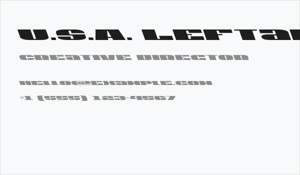 U.S.A. Leftalic Business Card