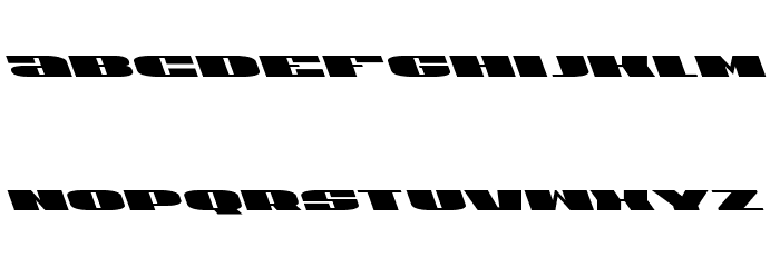 U.S.A. Leftalic Font LOWERCASE