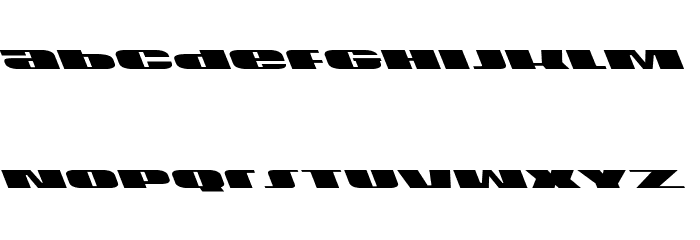 U.S.A. Leftalic Font LOWERCASE