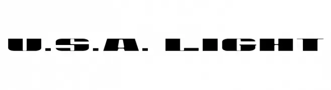 U.S.A. Light  Frei Schriftart Herunterladen