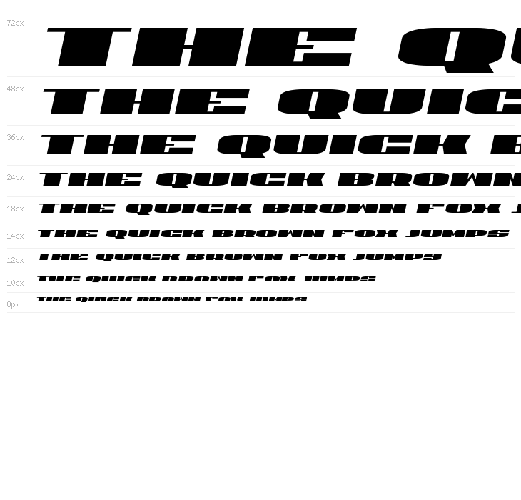 U.S.A. Semi-Italic Waterfall