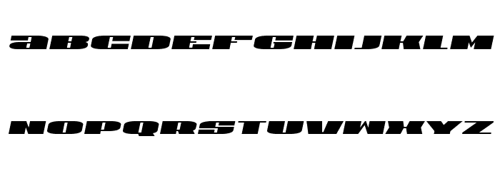 U.S.A. Semi-Italic Font LOWERCASE