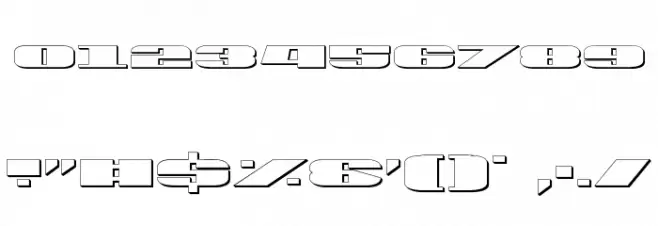 U.S.A. Shadow Font OTHER CHARS