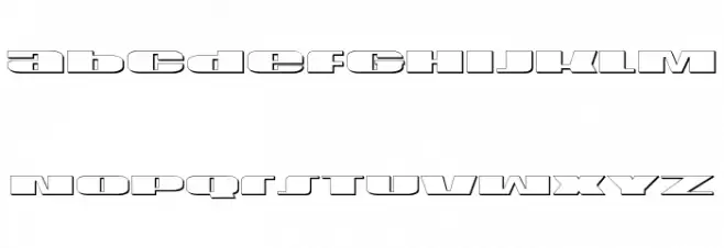 U.S.A. Shadow फ़ॉन्ट लोअरकेस