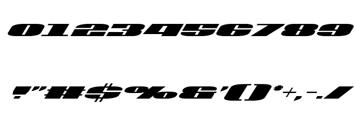 U.S.A. Super-Italic Font OTHER CHARS