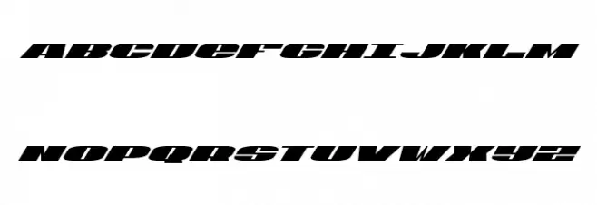 U.S.A. Super-Italic フォント 大文字