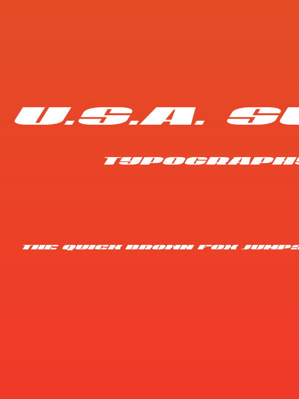 U.S.A. Super-Italic Poster