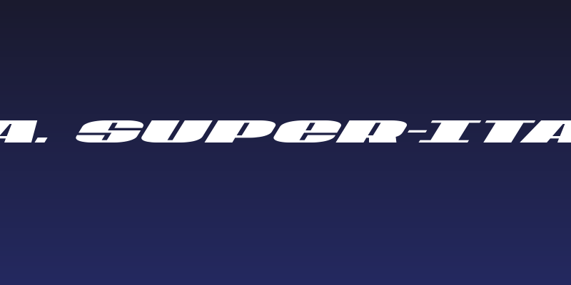 U.S.A. Super-Italic Social Header