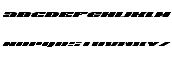 U.S.A. Super-Italic Font LOWERCASE