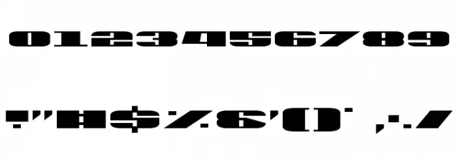 U.S.A. Font OTHER CHARS