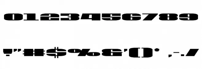 U.S.A. Font OTHER CHARS