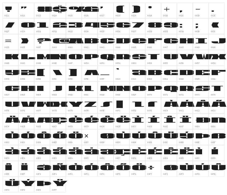 U.S.A. Character Map
