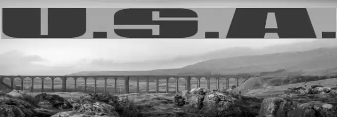 U.S.A. Font examples