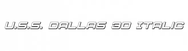 U.S.S. Dallas 3D Italic  لخطوط تنزيل