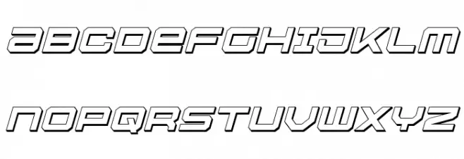 U.S.S. Dallas 3D Italic Шрифта ВЕРХНИЙ